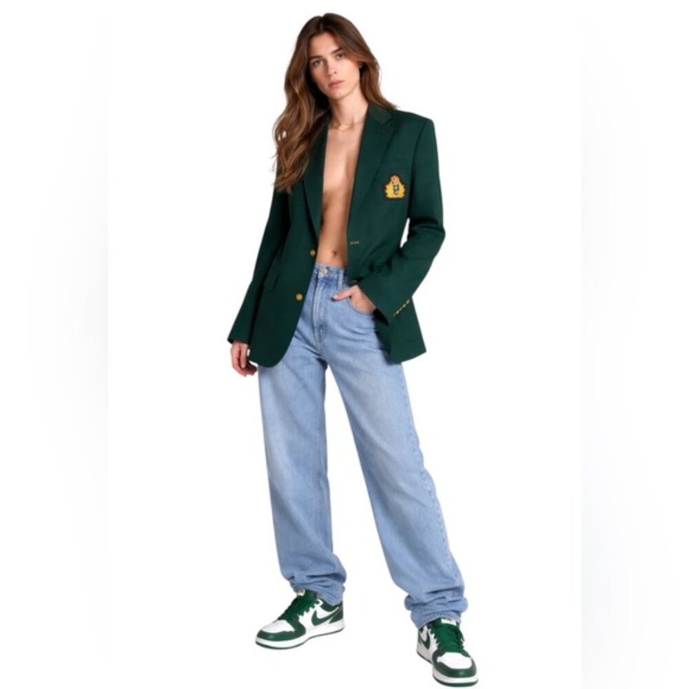 Vintage Dark Green Single-Breasted Blazer - Picture 12 of 12